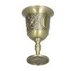 2pcs Wine Glasses Exquisite Chrysanthemum Pattern Vintage Court Style Metal