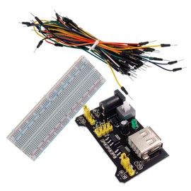 3.3V 5V MB102 Breadboard Power Module 65 Jumper Wires MB-102 830 Points Prototype Bread Board