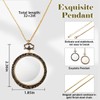 YYHSND 10X Magnifying Glass Necklace Magnifier Necklace Pendant Optical Magnifier