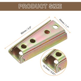 sourcing map Sectional Couch Connectors, 2Pcs Sofa Connector Furniture Sofa Latch, Sofa Slider, Bed Frame Accessories Sofa Fixing Bolt, Interlocking Sofa Connector Bracket 90mm, Color Zinc