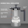 Secura French Press Coffee Maker, 304 Grade Stainless Steel Insulated