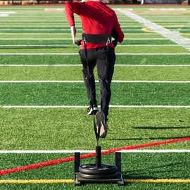 Waist Belt Neoprene Padded Gym Pulley Strap with Rings for Cable Machines Fitness Exercise Speed Agility Resistance Training