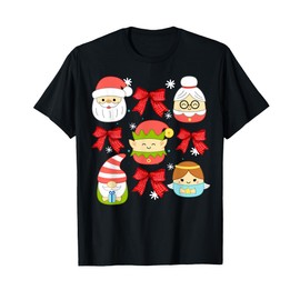 Santa Claus Granny Claus Gnome Elf Christmas Pajama Matching T-Shirt