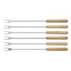 kela Fonduegabeln-Set Modessa 6-teilig aus Edelstahl/Esche, Silber/Braun, 24.5 x 3