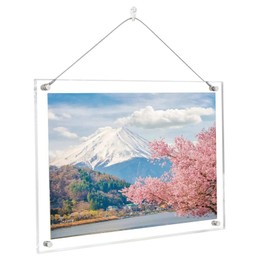 Yoimize Acrylic Photo Frame, A5, Award Frame, Wall Hanging/Standing, Clear on Both Sides, Appreciation Letter with Protective Film, Suitable for Tabletop Display Pictures, Posters, Display Photos,