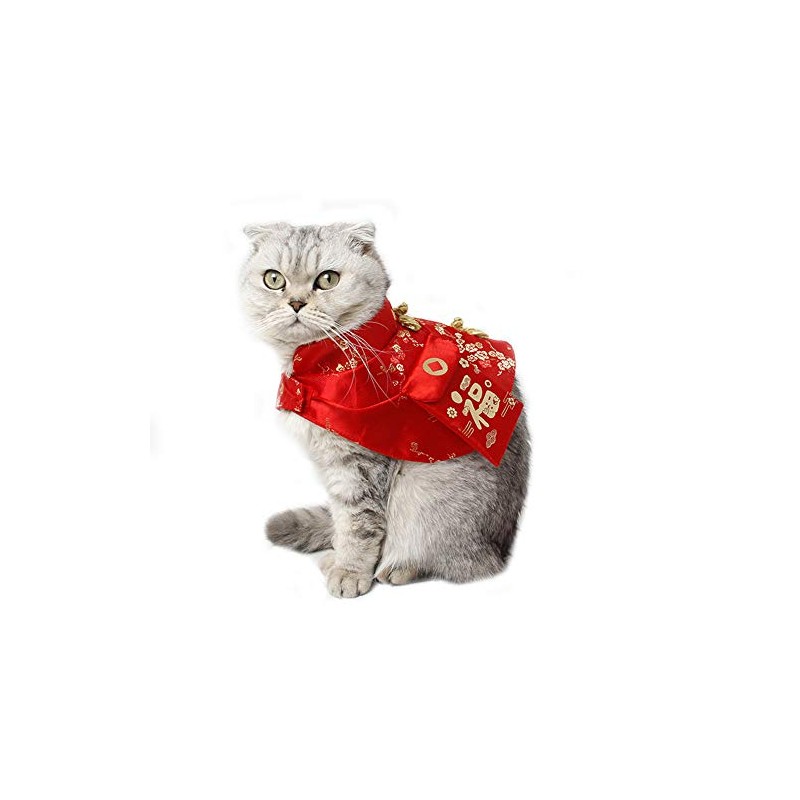 Chinese New Year Cat Costume,Pet Clothes New Year Clothes Cloak