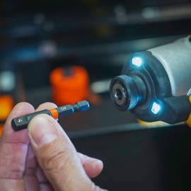 Railer Keychain Bit & Socket Holder - 1/4" Hex Bit Holders w/Impact Socket Adapters - Quick-Change Design For Nut Drivers, Screwdriver & Drill Bits. Easy Convert To 1/4", 3/8" & 1/2" Socket Holder