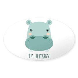 CafePress Im Hungry! Sticker Sticker (Oval 50 pk)