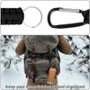 OFFCUP Paracord Keychain with Carabiner Clips 1 Pack, Paracord Keyring
