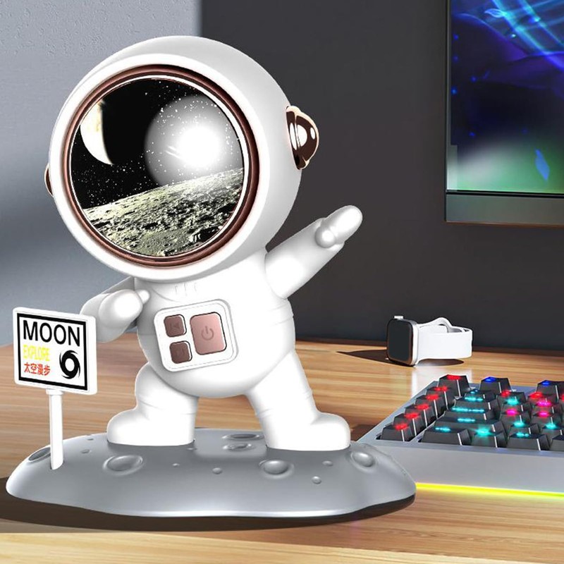 Desktop Speakers, Astronaut Small Speaker, 32.8 Ft Range, Stylish Wireless