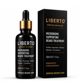 LIBERTO Microbiome Supporting Beard Treatment for Men | Premium Beard Oil with Probiotic Ferment, Argan Oil & Jojoba Oil | Helps Nourish, Condition & Soften Beard Hair | 30ml