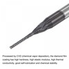 sourcing map CNC Milling Cutter Diamond Film Coated Tungsten Carbide