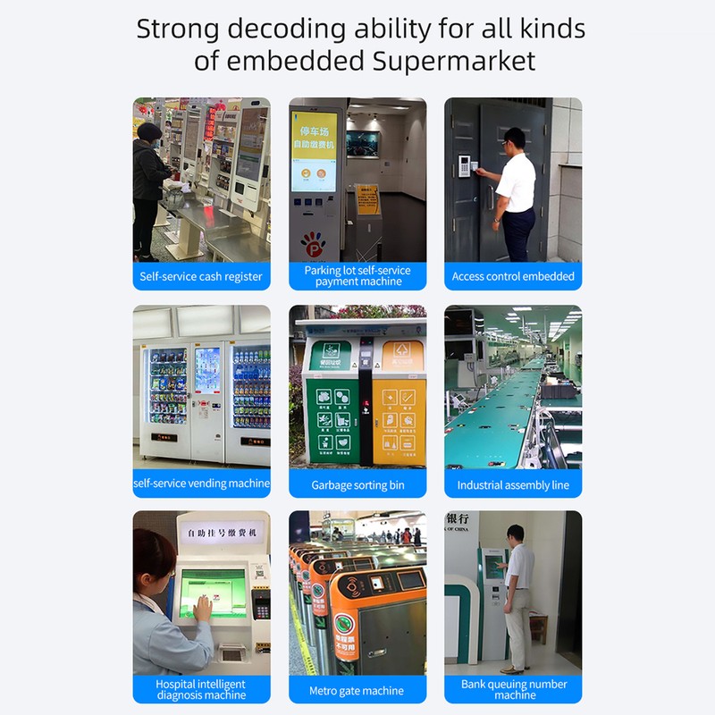 Embedded Barcode Scanner Self-Induction 1D 2D QR Bar Code Reader