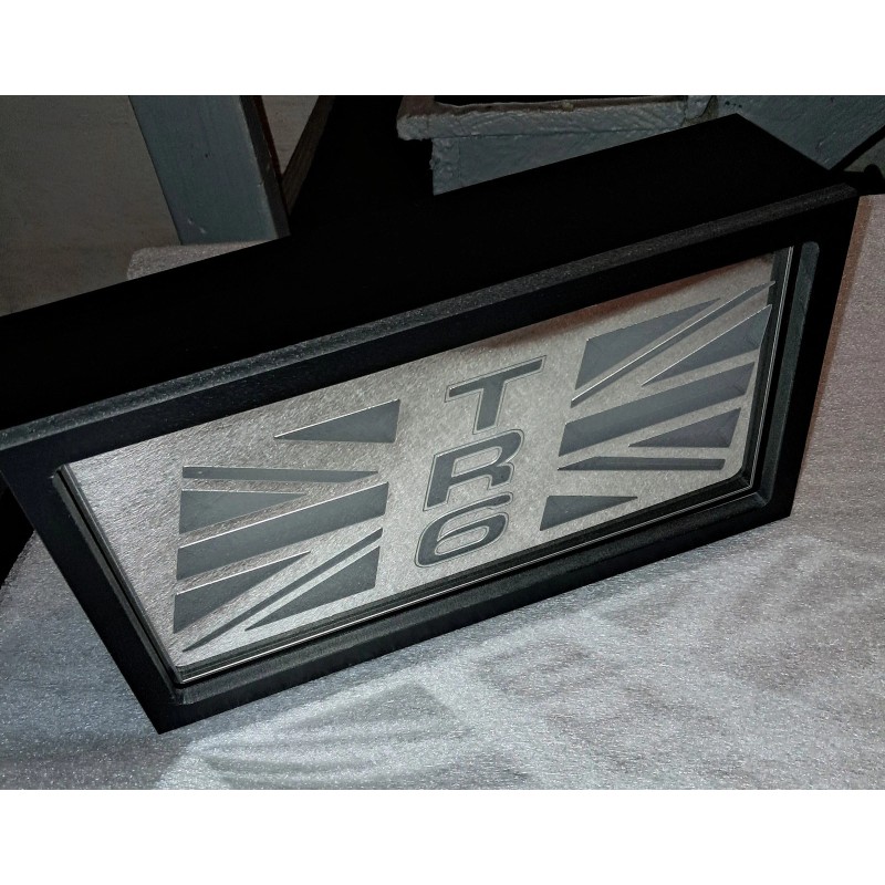 TRIUMPH TR6 Logo Mirrored Full Color LED Lighted Sign With