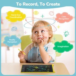 TECJOE 3 Pack LCD Writing Tablet, 8.5 Inch Colorful Doodle Board Drawing Tablet for Kids, Kids Travel Games Activity Learning Toys Birthday Gifts for 3 4 5 6 Year Old Boys and Girls Toddlers