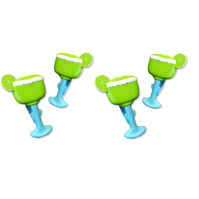 C&H Solutions Beach Towel Holders, Clips, Set of Two, Lemon