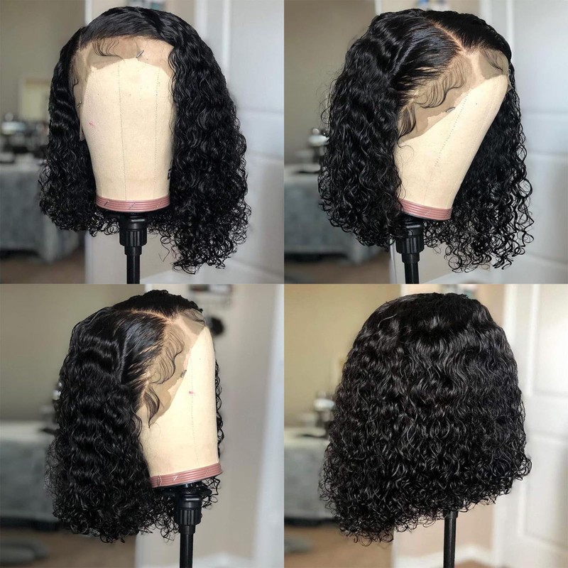 ALISFEEL Pelucas De Cabello Humano Con Ondas Al Agua 13X4,