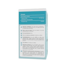 Zinc 50 MG Sulfato de Zinc | Alta Concentración | Piel, Cabello y Uñas | Bienestar y Metabolismo Celular | Frasco con 60 Cápsulas Veganas