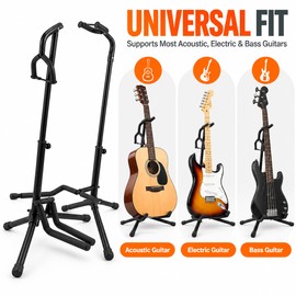 Portable Guitar Stand for Guitar Storage – Collapsible Tripod with Safety Lock for Home, Practice, and Travel