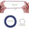 Yolev 6 Color Wrist Keychain Plastic Spring Transparency Flexible Spiral