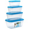 GioStyle Set aus 4 rechteckigen Behältern (0,5 l + 1