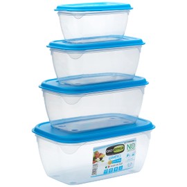 GioStyle Set aus 4 rechteckigen Behältern (0,5 l + 1 l + 1,5 l + 2 l)