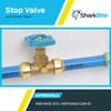 SharkBite 1/2 Inch Stop Valve with Drain and Vent, Push