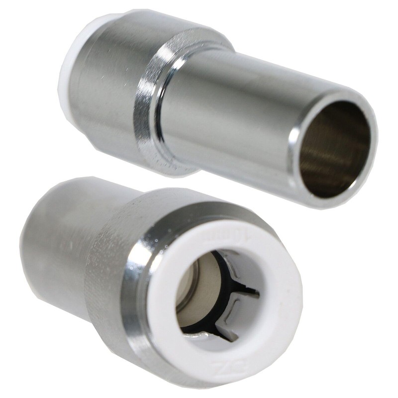 SPARES2GO Radiator Valve 15mm x 10mm Pushfit Chrome Speed Fit