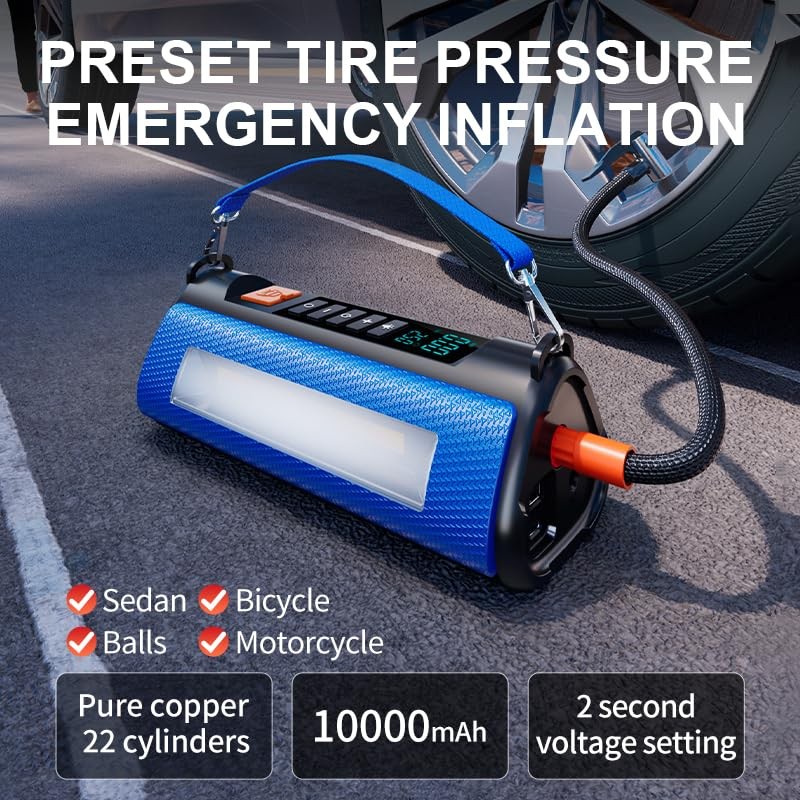 NJBESTJOY Car Jump Starter Air Pump Emergency Power Supply Mobile