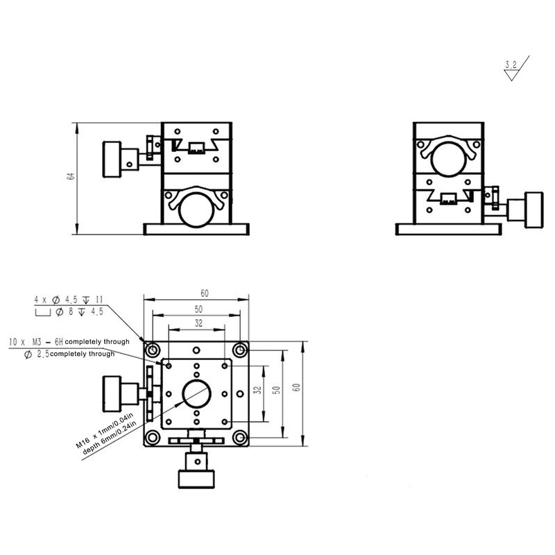 HF2-A40 Manual Trimming Platform High Accuracy Adjustable Gear Rotation XY