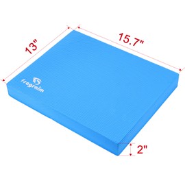 Balance Pad, Non-Slip Foam Mat & Ankles Knee Pad Cushion for Physical Therapy, Rehabilitation, Core Balance and Strength Stability Training, Yoga & Fitness, 15.7 x 13 x 2 Inch (Blue)
