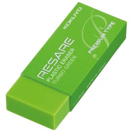 Kokuyo Resare Keshi-90GX10 Premium Type Eraser, Green, Set of 10