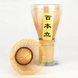 Saeibatei Chasen 100% Bamboo Chasen Tea Utensil, Matcha Powder, Whisk, Matcha Blender, For Tea Ceremonies, 100 Stands - For Beginners, Easy Clean