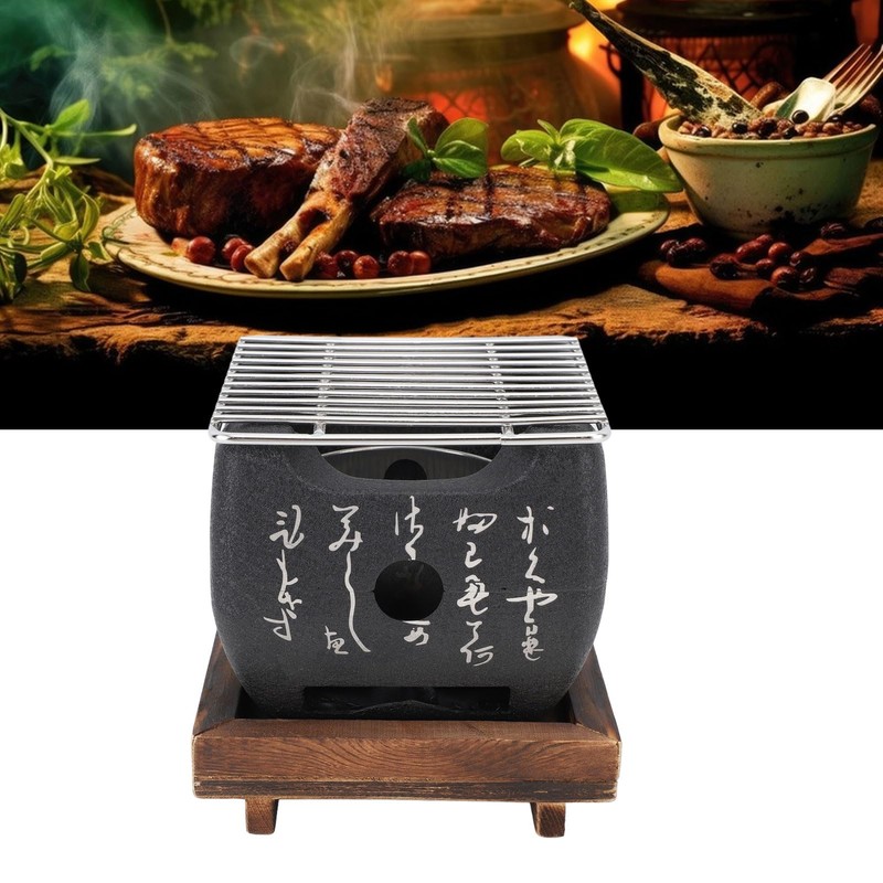Japanese Hibachi Grill, Script Food Charcoal Stove Japanese Barbecue Grill,