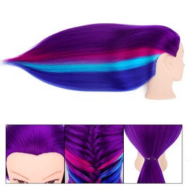 Mannequin Head with Hair, TopDirect 26" Training Head Hair Mannequin Manikin Head Cosmetology Doll Head Practice Styling Hairdressing Training Braiding Heads with Clamp Holder and Tool Set