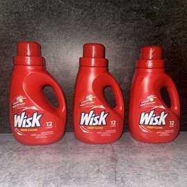 Wisk 3 Wisk Deep Clean Stain Spectrum Liquid Laundry Detergent 12 Load  20 Oz Each