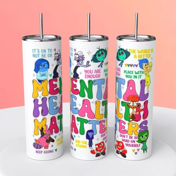 Unbranded Inside Out Mental Health 20oz Sublimation Tumbler