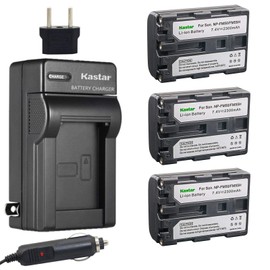 Kastar 3 X NP-FM50 InfoLithium Battery and Charger Kit for Select Sony M Type Equivalent Camcorder/Digital Camera