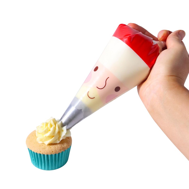 PME CH24IB125 12 Disposable Icing Piping Bags, Christmas Fun, Plastic