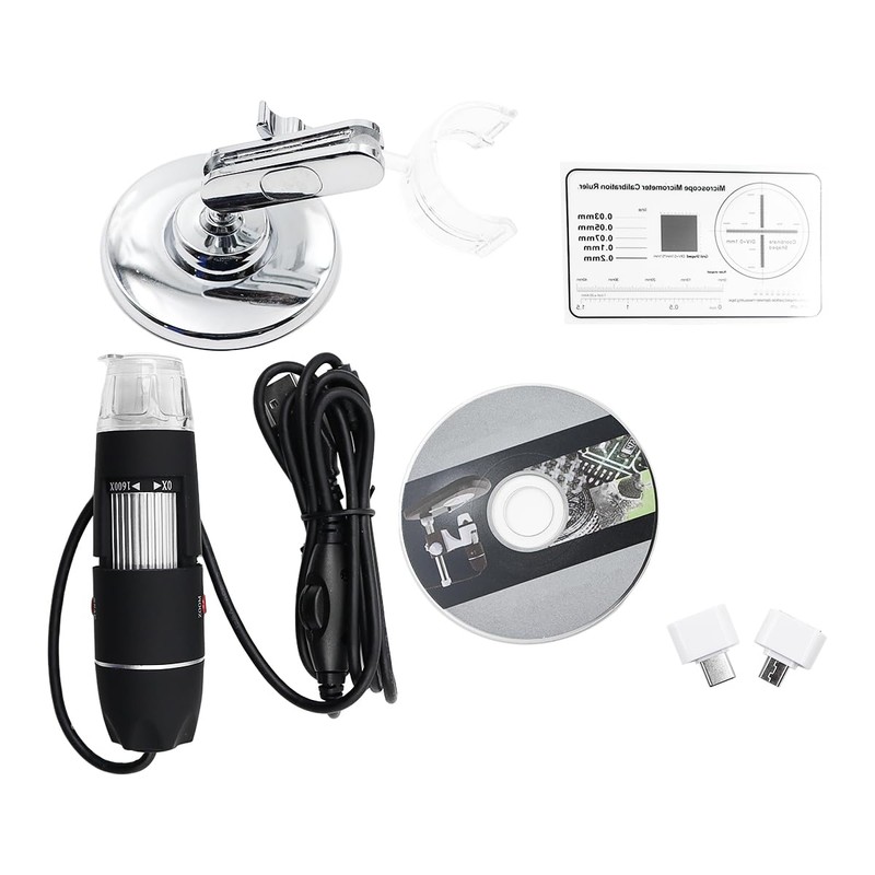 Nicear Digital USB Microscope 50X-1600X - WiFi/Wired HD Camera with