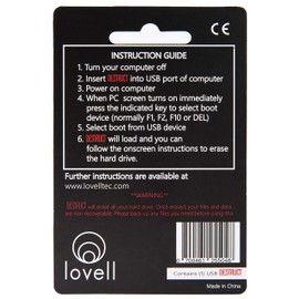 DESTRUCT DESTRUCT USB Gadget - Military Grade Hard Drive Wiper - Permanently Erase All Data on PC and Laptops Before Selling