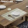 Table Set of 4 Washable Place Mats Boho Rectangular Farmhouse