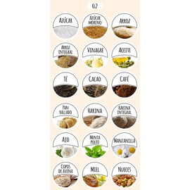 Unknown 36 Stickers Jars Spice Jars 2 Sets