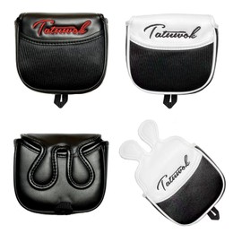 Golf Headcover Putter Cover Magnetic Closure Odyssey 2 Ball Tailor Made Spider Putter Fits Center Shaft Black Black (White x Black)