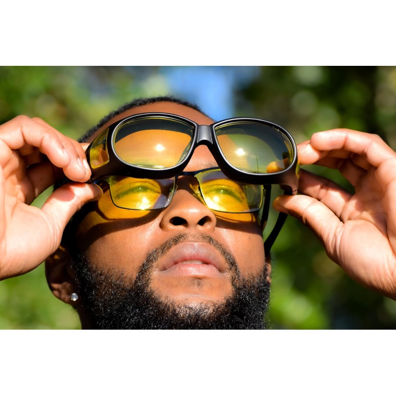 Outfiter Motorcycle Safety Sunglasses Fits Over Glasses Yellow Lenses Meets