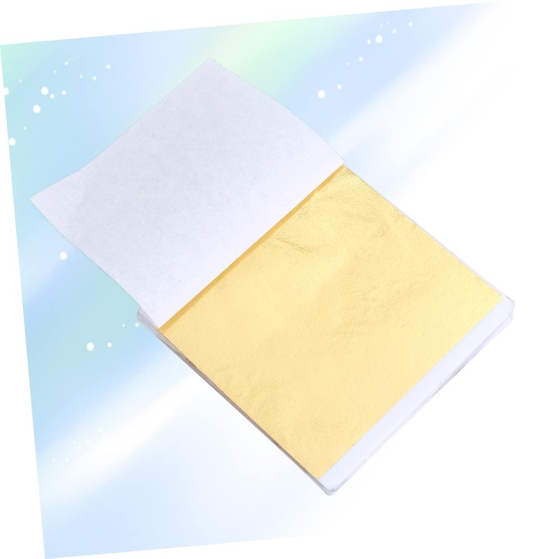 KONTONTY 50pcs 8x8.5cm Foil Leaf Sheets Imitation Leaf Art Foil