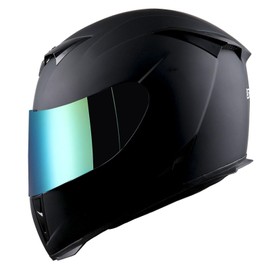 1STorm Motorcycle Full Face Helmet Skull King Matt Black+ One Extra Clear Shield, Size X-Large Size XL (59-60 CM,23.2/23.6 Inch)