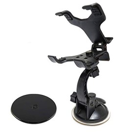 Ramtech Universal Car GPS Windshield Dual Clip Mount and Dash Disc Kit, Suction Cup Holder with 360° Rotating Bracket, Compatible with Tomtom Start Series GPS, WMDK