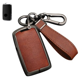 [Xangetor] Compatible Key Case for Mazda CX30 Key Case cx-5 Mazda 3 Mazda 6 CX-80 CX8 CX5 CX30 MX30 CX60 CX-30 CX-8 Roadster Smart Key Case Key Holder Accessories, 4. Alloy leather/3 buttons/brown