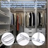 WUSJCOF Pack of 8 Oval Wardrobe Rail Steel Side Wall